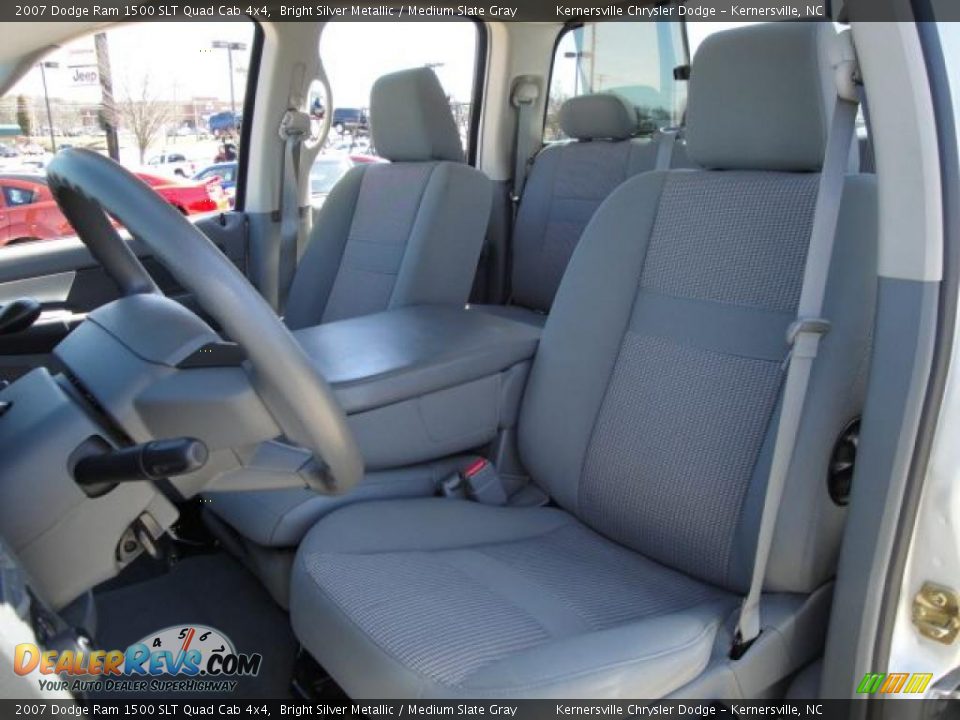 2007 Dodge Ram 1500 SLT Quad Cab 4x4 Bright Silver Metallic / Medium Slate Gray Photo #13