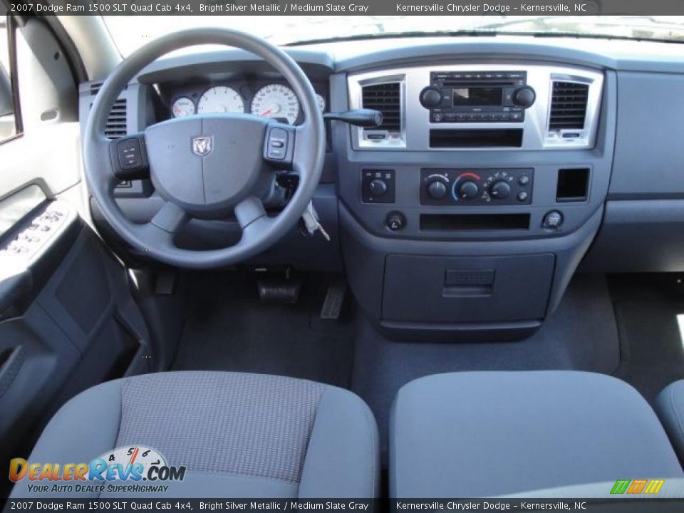 2007 Dodge Ram 1500 SLT Quad Cab 4x4 Bright Silver Metallic / Medium Slate Gray Photo #20