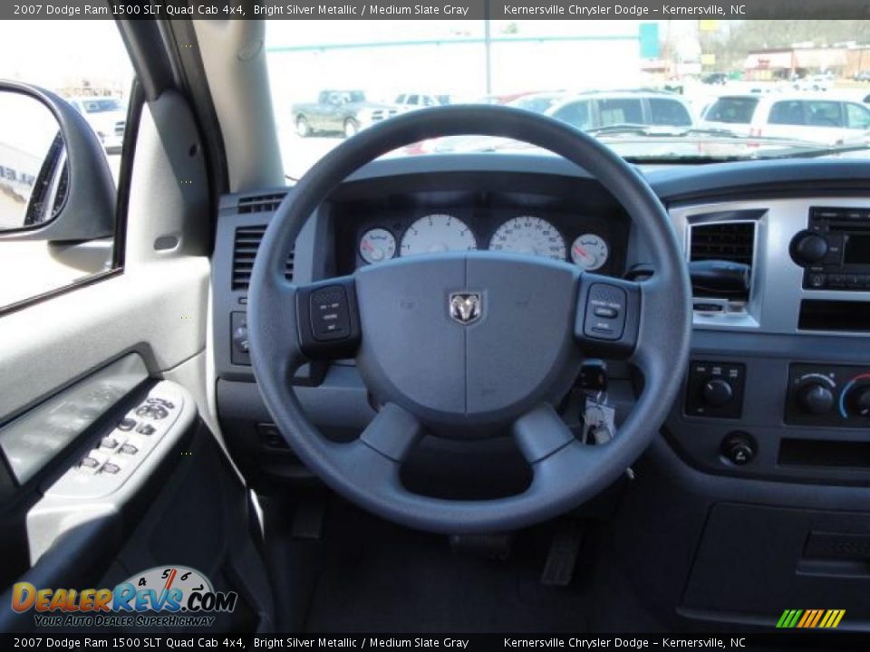 2007 Dodge Ram 1500 SLT Quad Cab 4x4 Bright Silver Metallic / Medium Slate Gray Photo #24