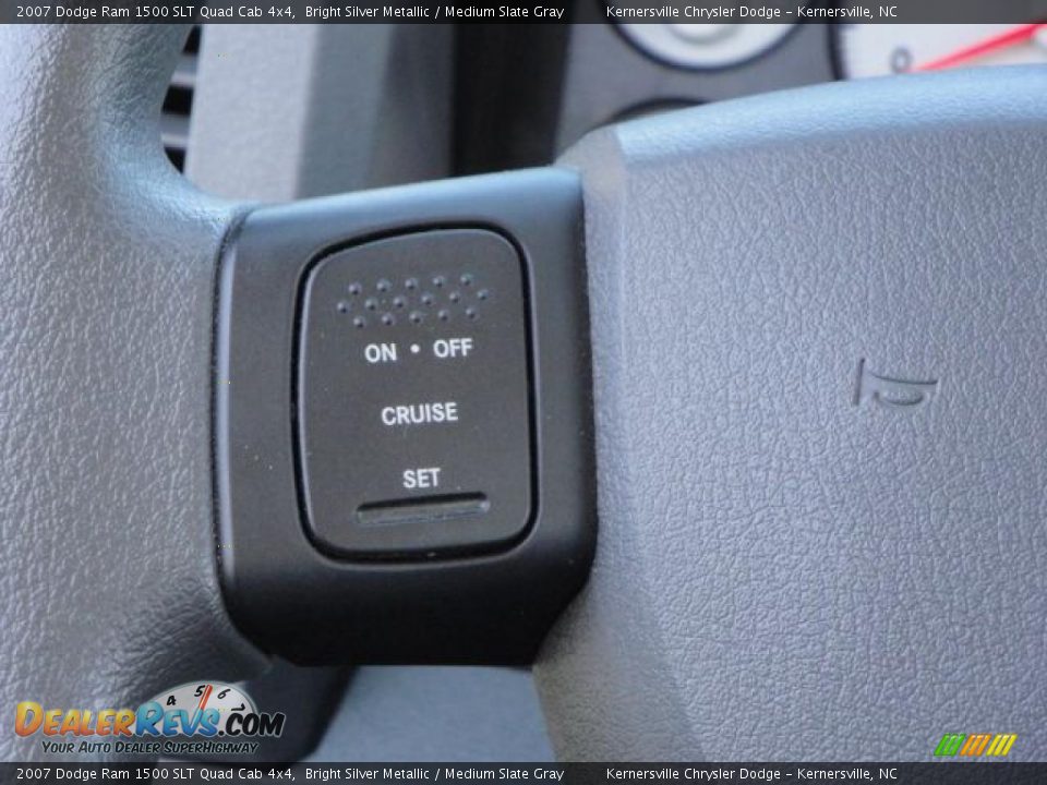 2007 Dodge Ram 1500 SLT Quad Cab 4x4 Bright Silver Metallic / Medium Slate Gray Photo #25