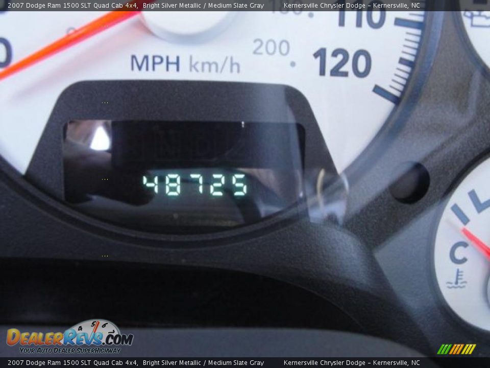2007 Dodge Ram 1500 SLT Quad Cab 4x4 Bright Silver Metallic / Medium Slate Gray Photo #26