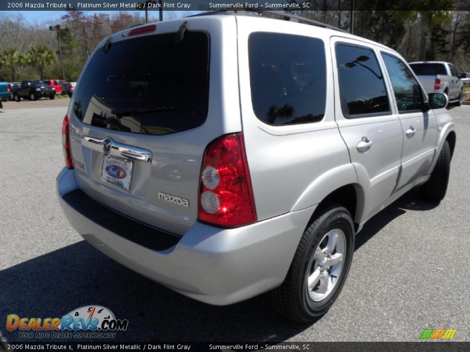 2006 Mazda Tribute s Platinum Silver Metallic / Dark Flint Gray Photo #14