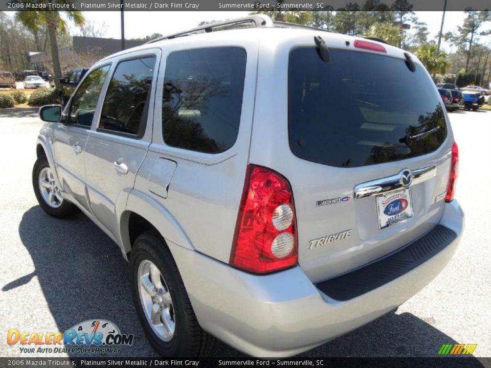 2006 Mazda Tribute s Platinum Silver Metallic / Dark Flint Gray Photo #16