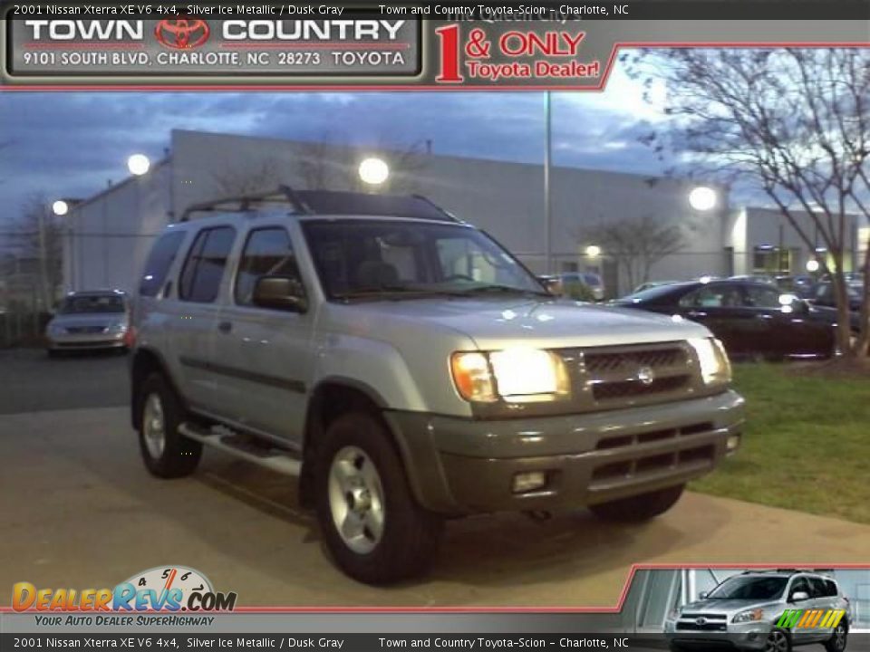 2001 Nissan Xterra XE V6 4x4 Silver Ice Metallic / Dusk Gray Photo #1