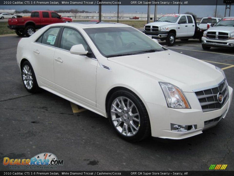 2010 Cadillac CTS 3.6 Premium Sedan White Diamond Tricoat / Cashmere