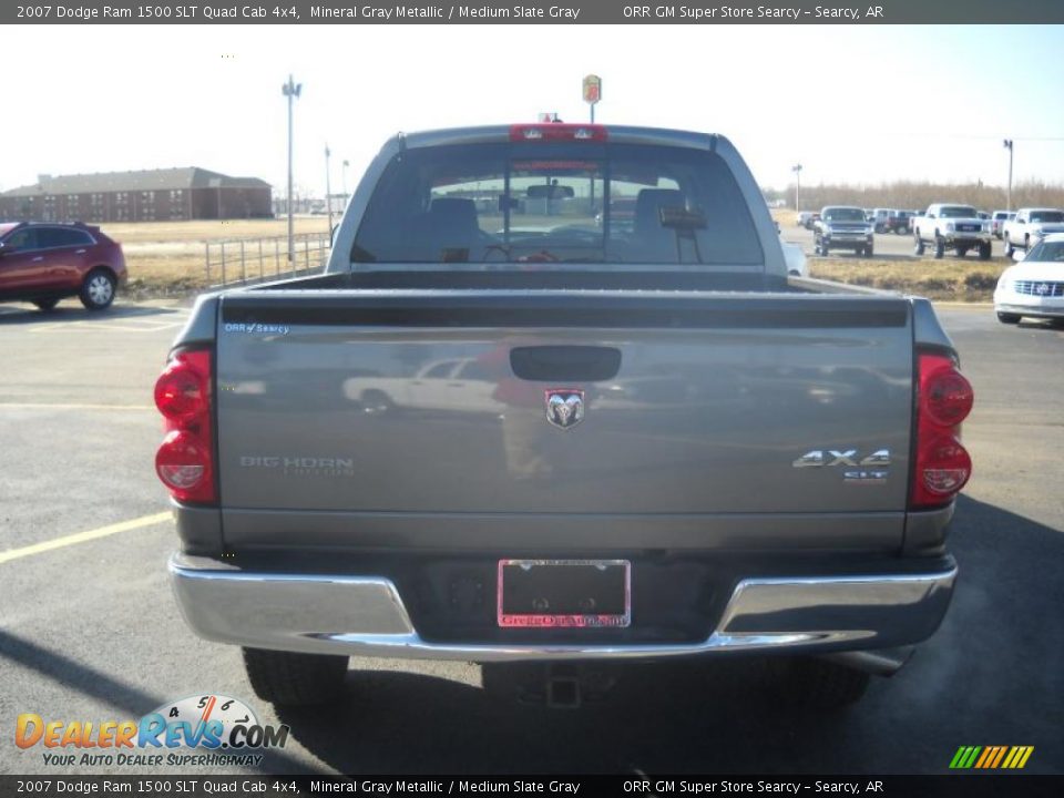 2007 Dodge Ram 1500 SLT Quad Cab 4x4 Mineral Gray Metallic / Medium Slate Gray Photo #3