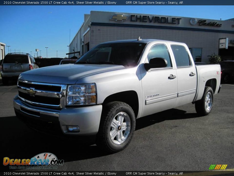 2010 Chevrolet Silverado 1500 LT Crew Cab 4x4 Sheer Silver Metallic / Ebony Photo #1