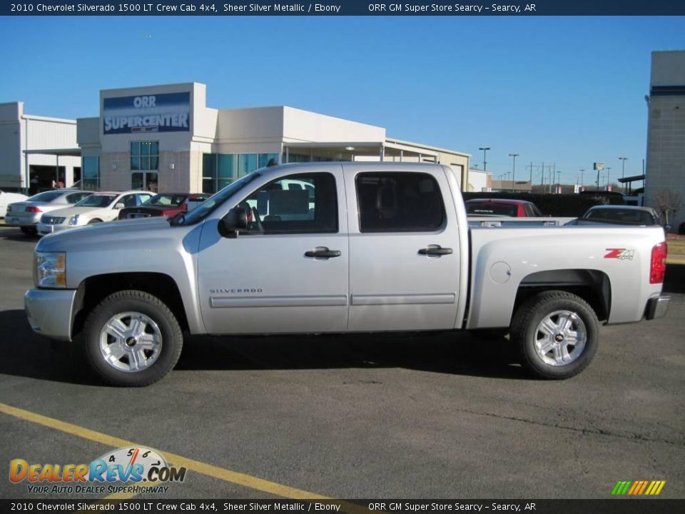 2010 Chevrolet Silverado 1500 LT Crew Cab 4x4 Sheer Silver Metallic / Ebony Photo #3