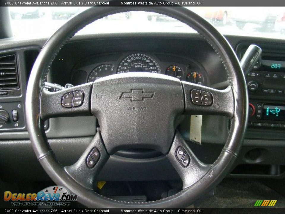 2003 Chevrolet Avalanche Z66 Arrival Blue / Dark Charcoal Photo #16