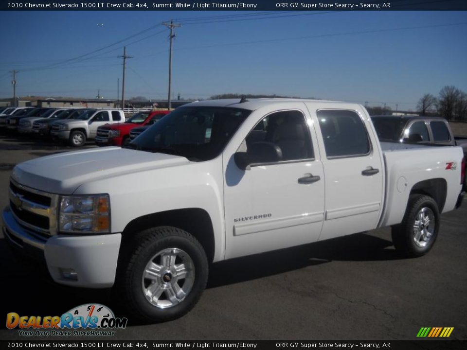 2010 Chevrolet Silverado 1500 LT Crew Cab 4x4 Summit White / Light Titanium/Ebony Photo #1
