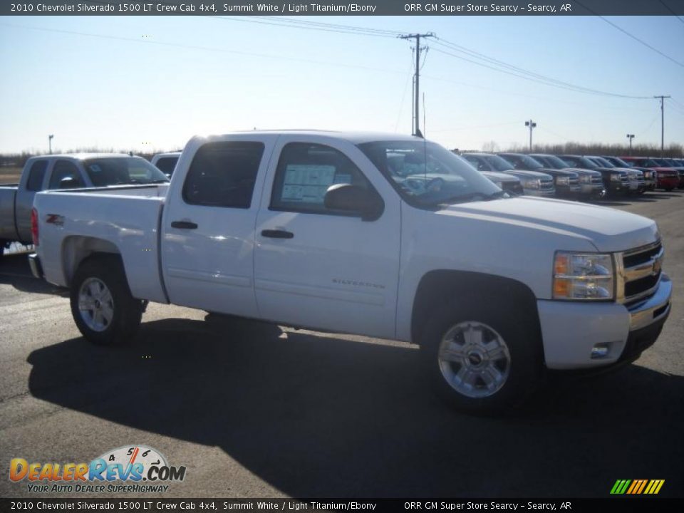 2010 Chevrolet Silverado 1500 LT Crew Cab 4x4 Summit White / Light Titanium/Ebony Photo #4