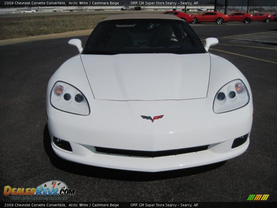 2009 Chevrolet Corvette Convertible Arctic White / Cashmere Beige Photo #2