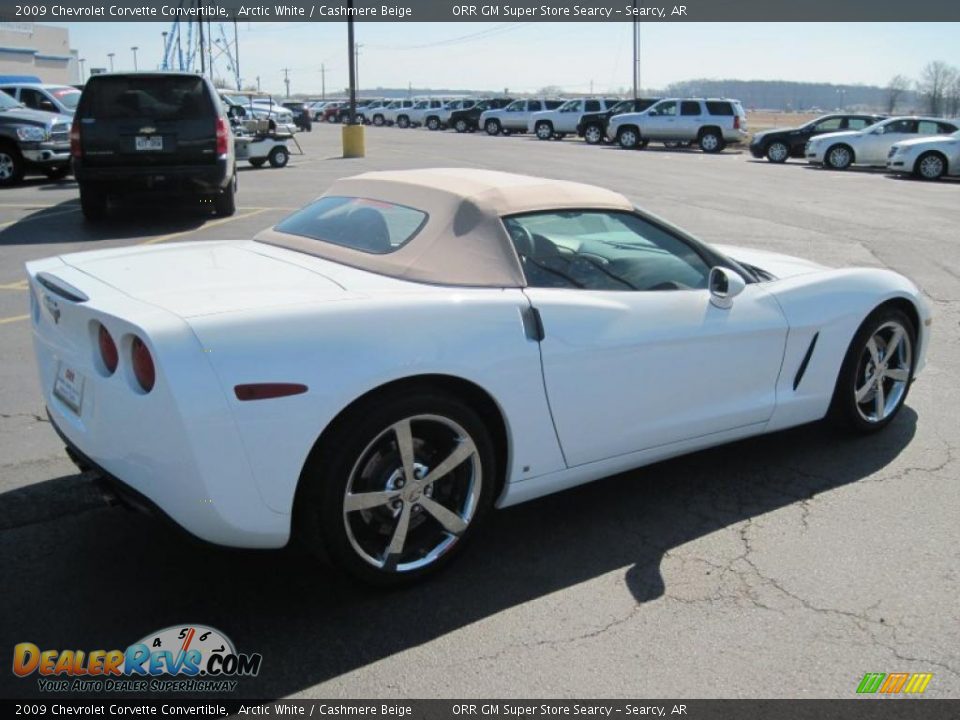 2009 Chevrolet Corvette Convertible Arctic White / Cashmere Beige Photo #4