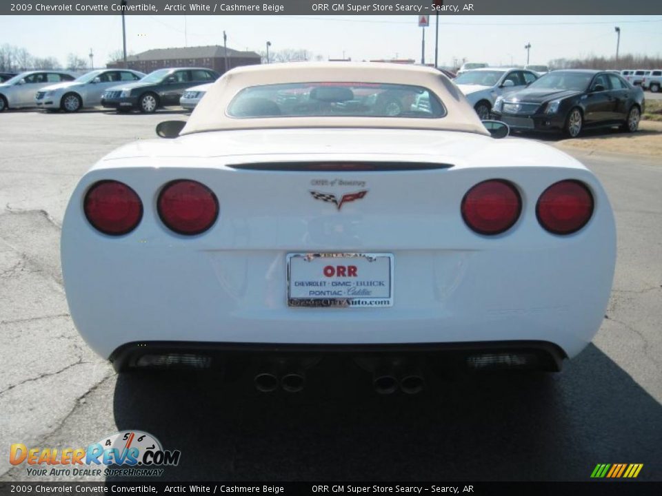 2009 Chevrolet Corvette Convertible Arctic White / Cashmere Beige Photo #5