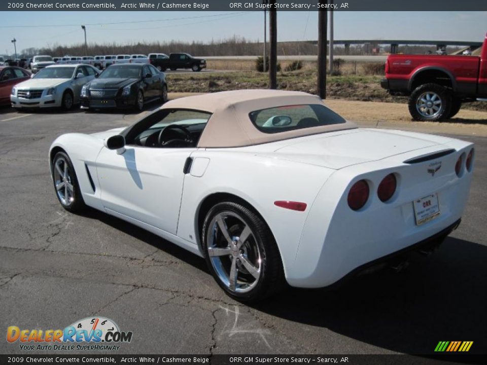2009 Chevrolet Corvette Convertible Arctic White / Cashmere Beige Photo #6