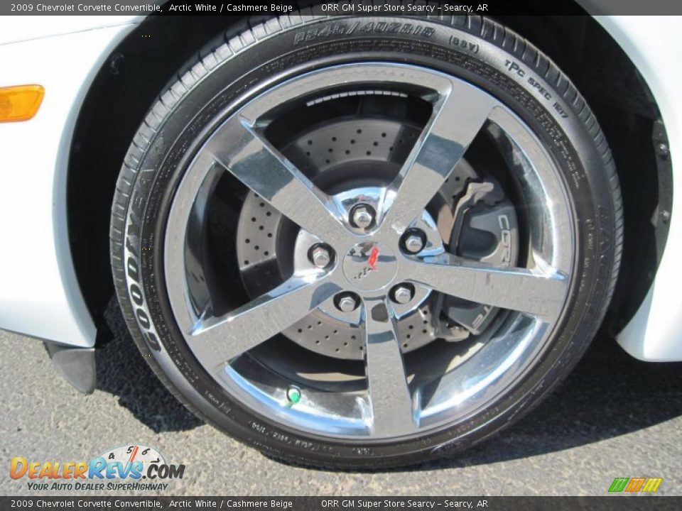 2009 Chevrolet Corvette Convertible Arctic White / Cashmere Beige Photo #7