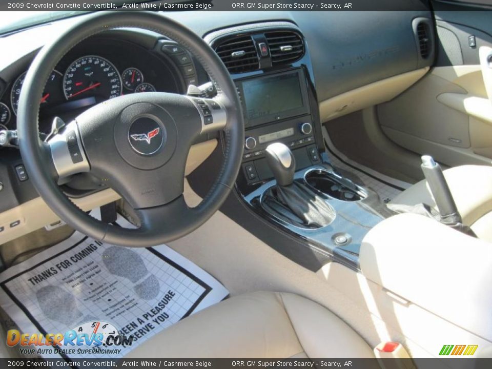2009 Chevrolet Corvette Convertible Arctic White / Cashmere Beige Photo #8