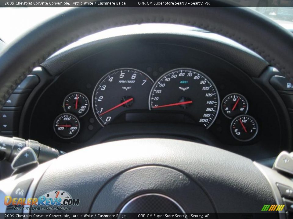 2009 Chevrolet Corvette Convertible Arctic White / Cashmere Beige Photo #9