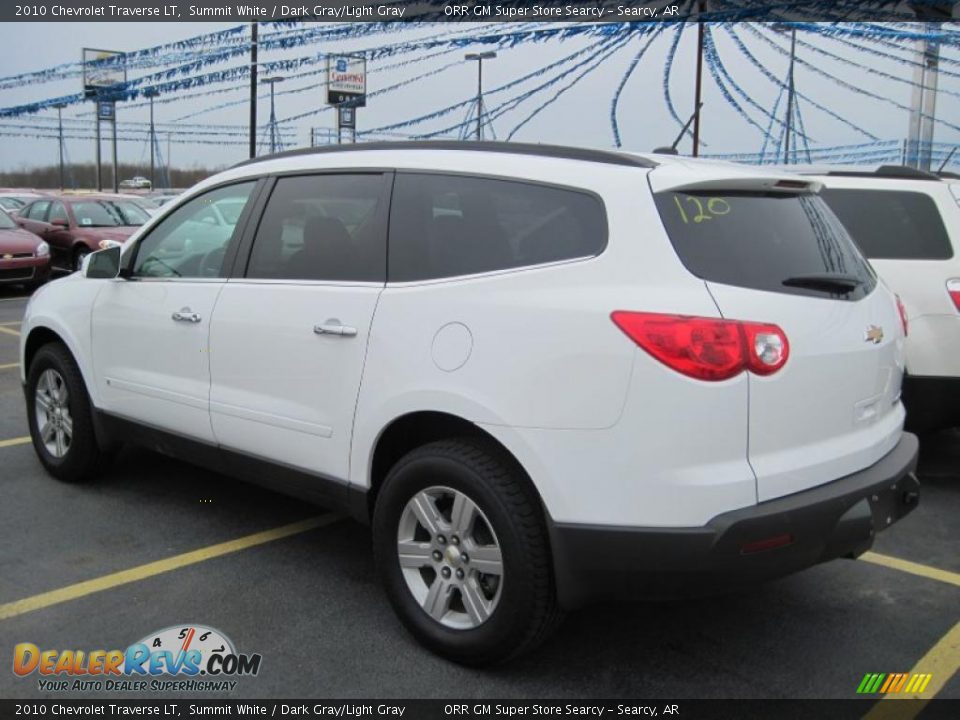 2010 Chevrolet Traverse Lt Summit White   Dark Gray Light Gray Photo #5 