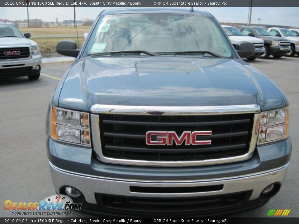 2010 GMC Sierra 1500 SLE Regular Cab 4x4 Stealth Gray Metallic / Ebony Photo #2