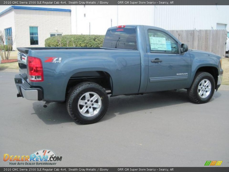 2010 GMC Sierra 1500 SLE Regular Cab 4x4 Stealth Gray Metallic / Ebony Photo #4