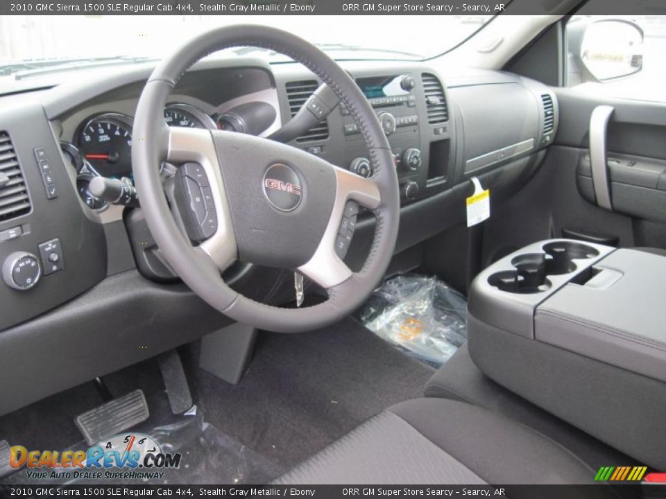 2010 GMC Sierra 1500 SLE Regular Cab 4x4 Stealth Gray Metallic / Ebony Photo #7