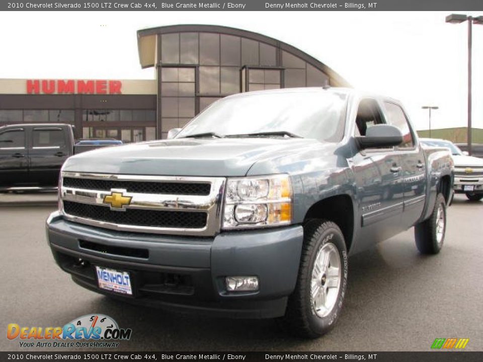 2010 Chevrolet Silverado 1500 LTZ Crew Cab 4x4 Blue Granite Metallic / Ebony Photo #2