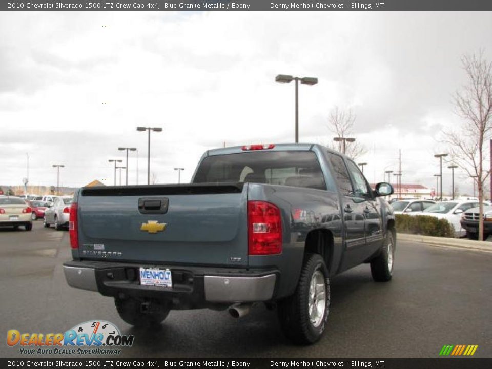 2010 Chevrolet Silverado 1500 LTZ Crew Cab 4x4 Blue Granite Metallic / Ebony Photo #5