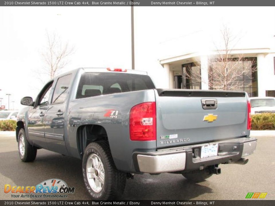 2010 Chevrolet Silverado 1500 LTZ Crew Cab 4x4 Blue Granite Metallic / Ebony Photo #6