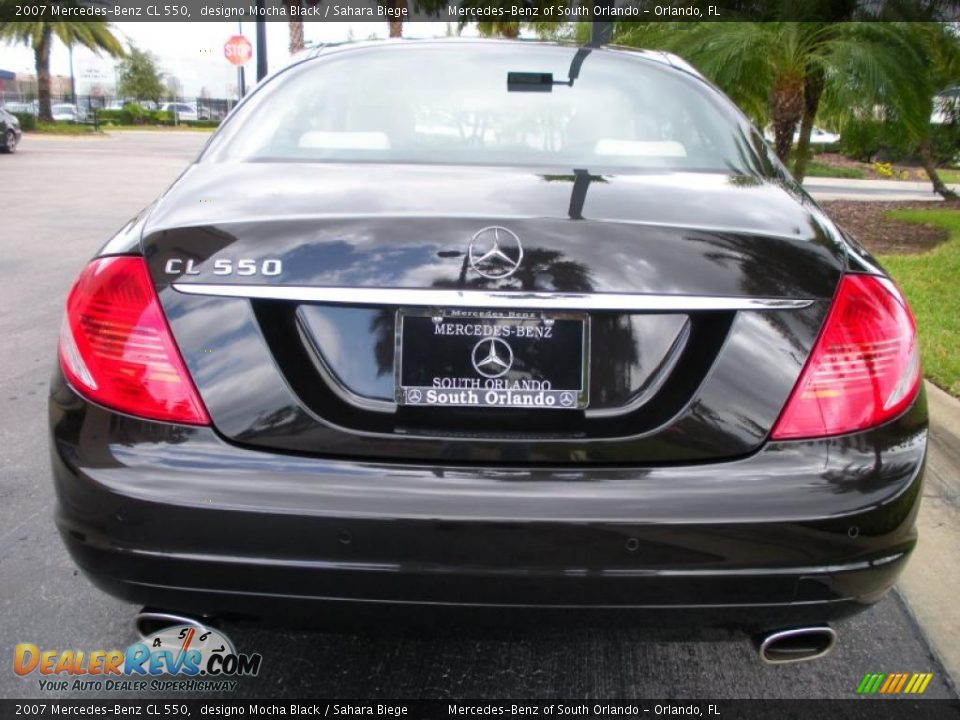 2007 Mercedes-Benz CL 550 designo Mocha Black / Sahara Biege Photo #7