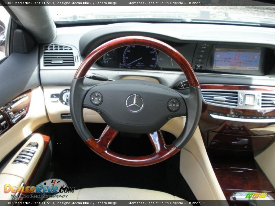 2007 Mercedes-Benz CL 550 designo Mocha Black / Sahara Biege Photo #18