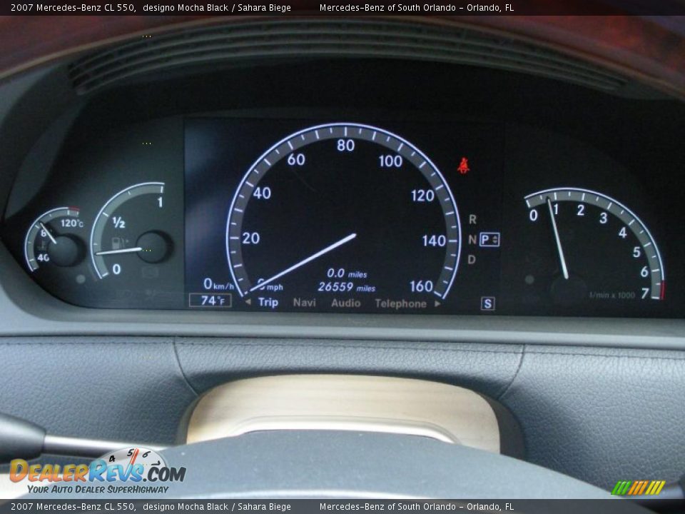 2007 Mercedes-Benz CL 550 designo Mocha Black / Sahara Biege Photo #20