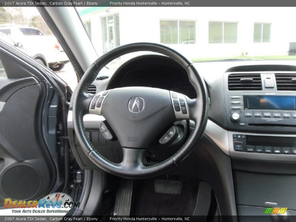 2007 Acura TSX Sedan Carbon Gray Pearl / Ebony Photo #18