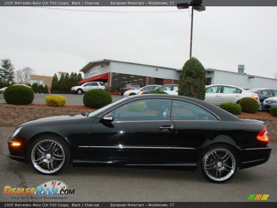 2005 Mercedes-Benz CLK 500 Coupe Black / Charcoal Photo #2