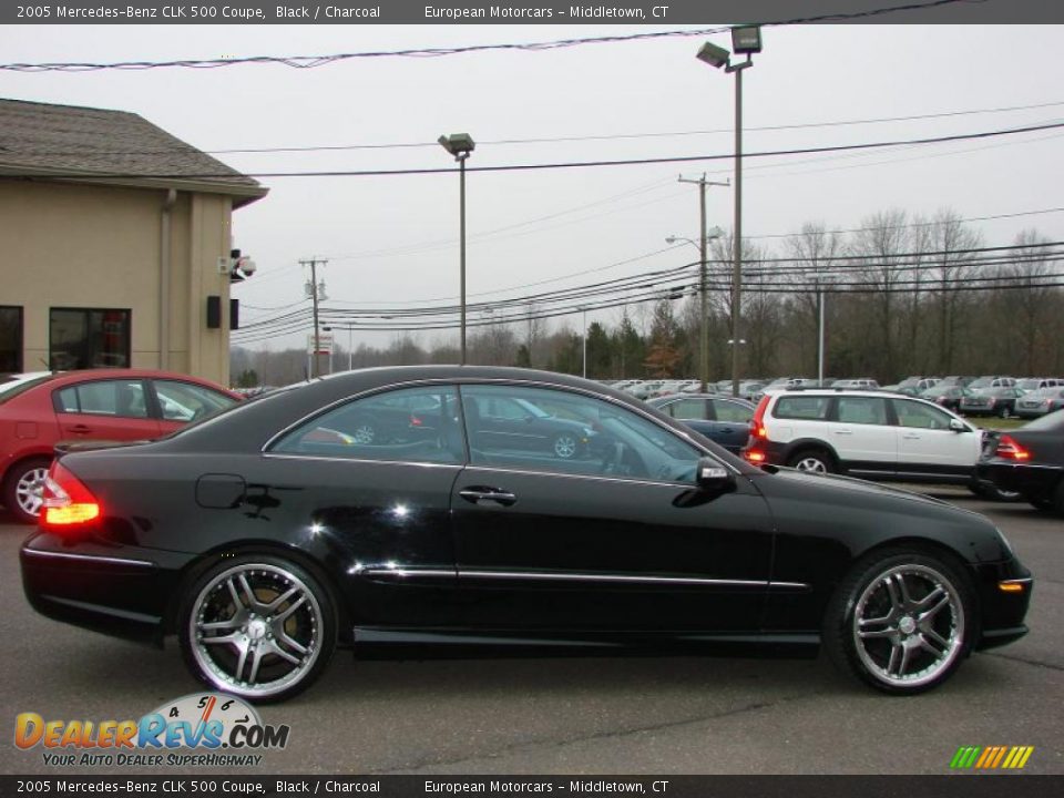 2005 Mercedes-Benz CLK 500 Coupe Black / Charcoal Photo #5
