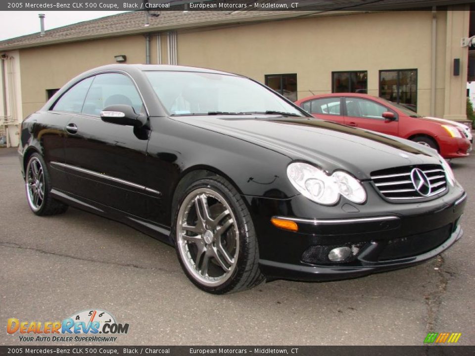 2005 Mercedes-Benz CLK 500 Coupe Black / Charcoal Photo #6