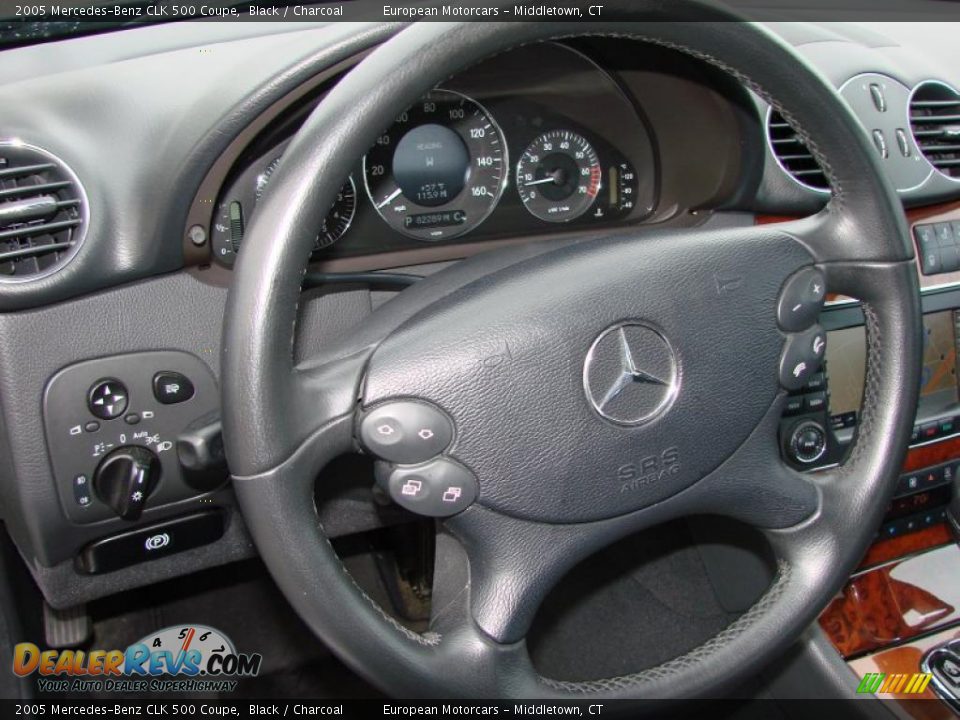 2005 Mercedes-Benz CLK 500 Coupe Black / Charcoal Photo #18