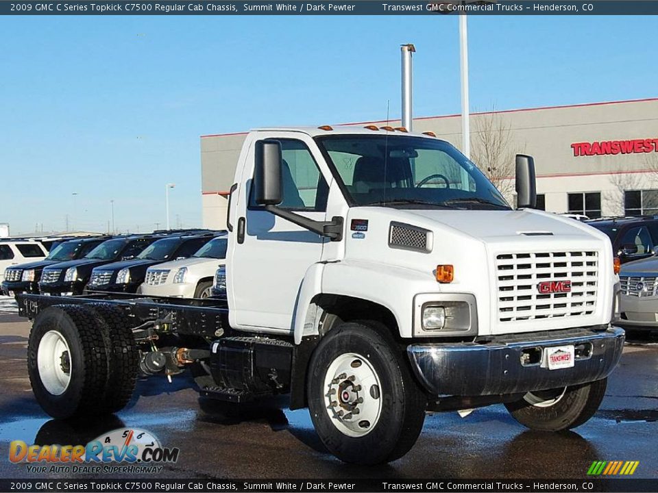 2009 GMC C Series Topkick C7500 Regular Cab Chassis Summit White / Dark Pewter Photo #1