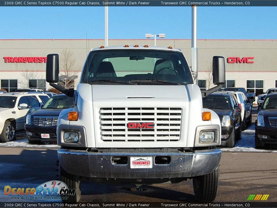 2009 GMC C Series Topkick C7500 Regular Cab Chassis Summit White / Dark Pewter Photo #2