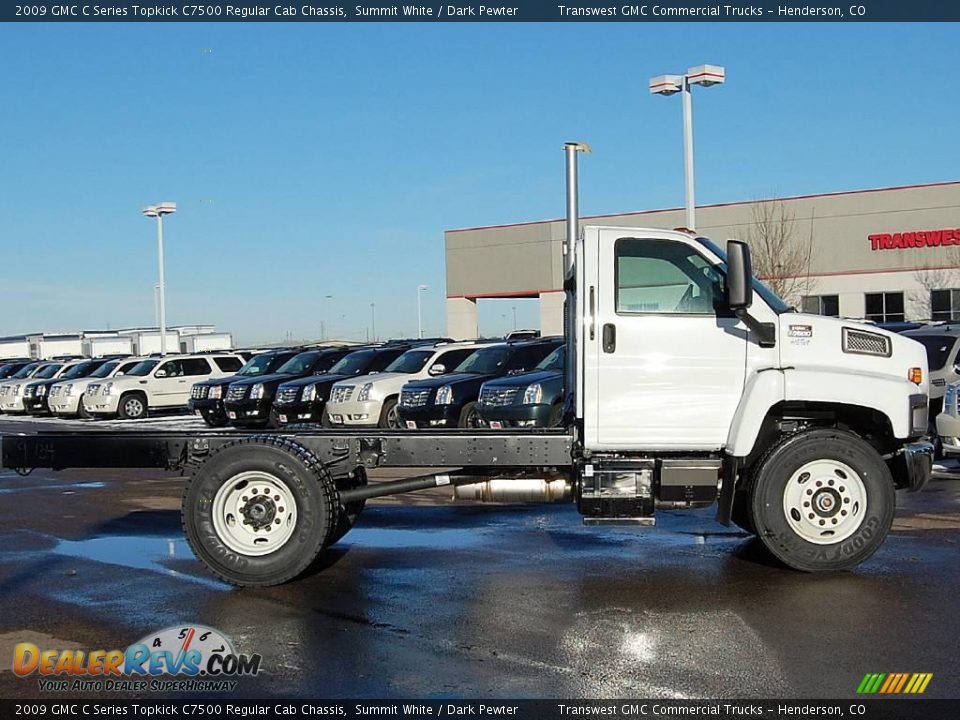 2009 GMC C Series Topkick C7500 Regular Cab Chassis Summit White / Dark Pewter Photo #8