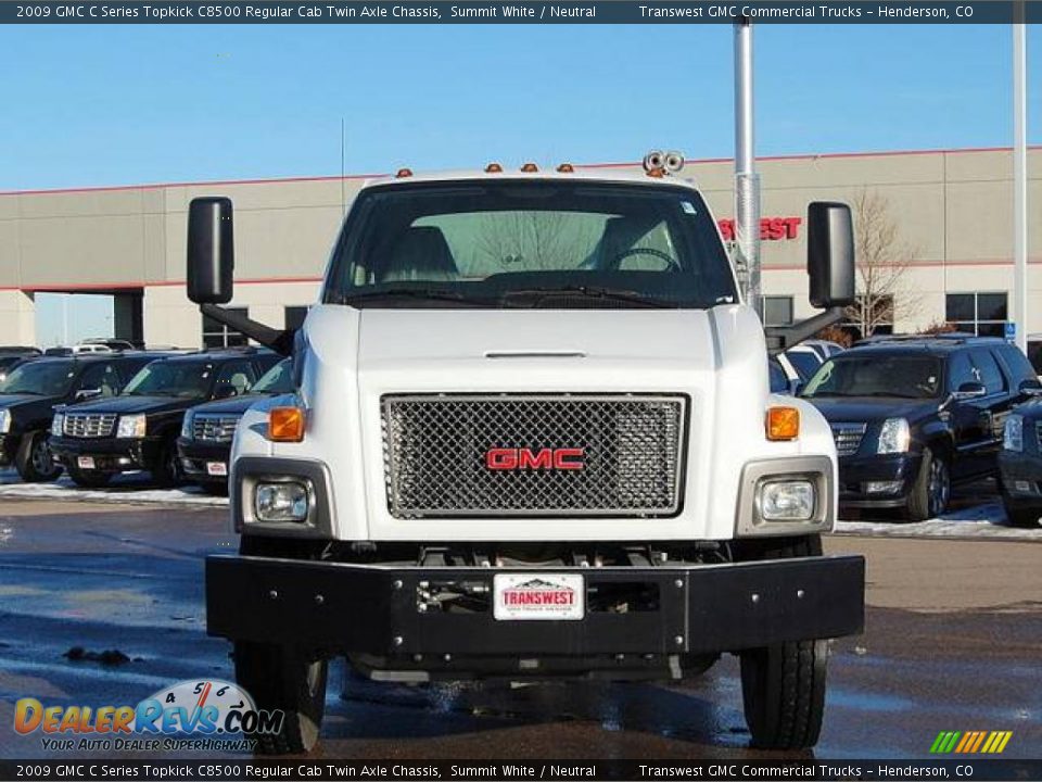 2009 GMC C Series Topkick C8500 Regular Cab Twin Axle Chassis Summit White / Neutral Photo #2