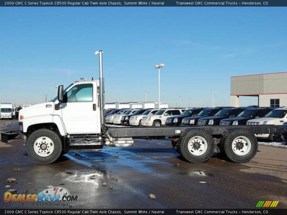 2009 GMC C Series Topkick C8500 Regular Cab Twin Axle Chassis Summit White / Neutral Photo #4