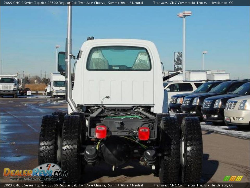 2009 GMC C Series Topkick C8500 Regular Cab Twin Axle Chassis Summit White / Neutral Photo #7