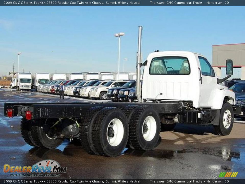 2009 GMC C Series Topkick C8500 Regular Cab Twin Axle Chassis Summit White / Neutral Photo #8