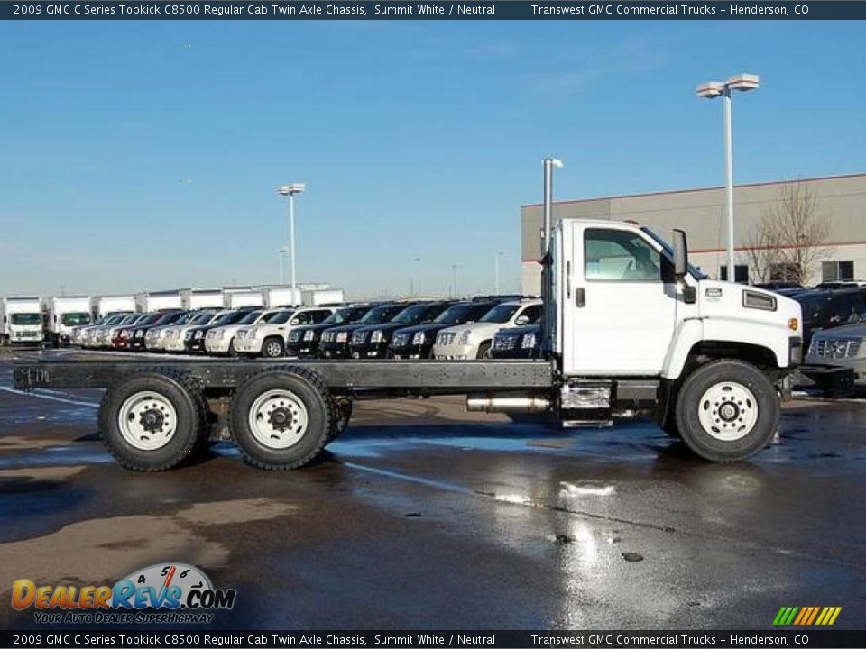 2009 GMC C Series Topkick C8500 Regular Cab Twin Axle Chassis Summit White / Neutral Photo #9