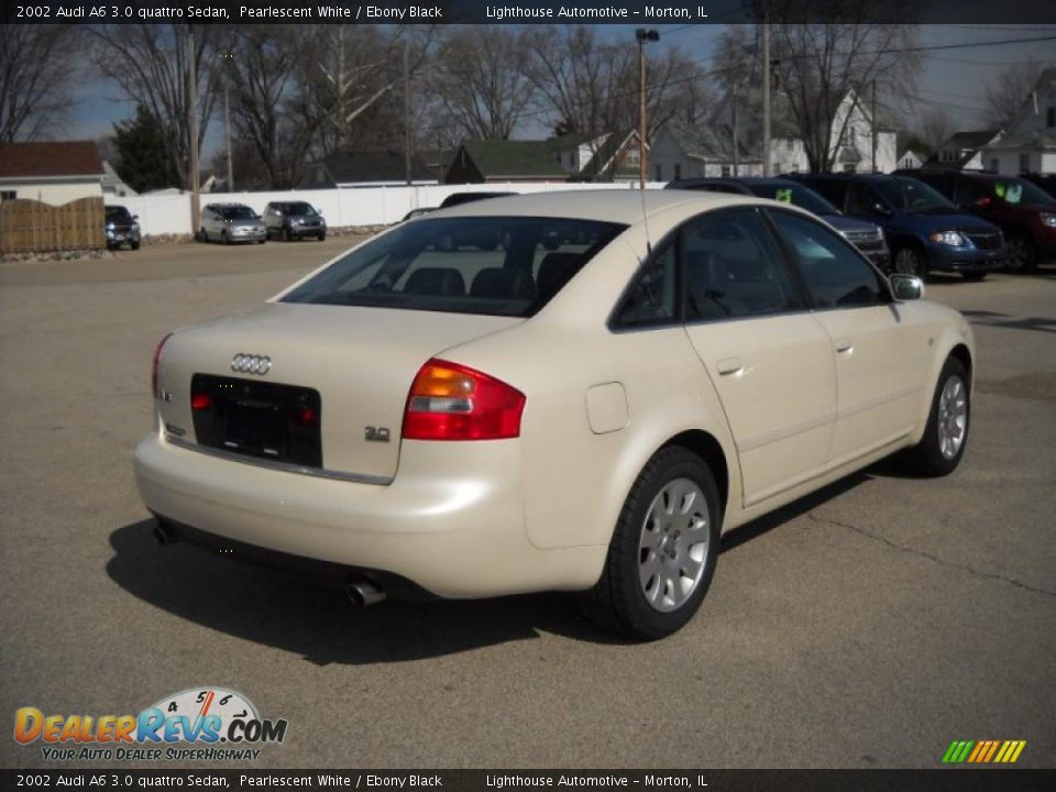 2002 Audi A6 3.0 quattro Sedan Pearlescent White / Ebony Black Photo #7