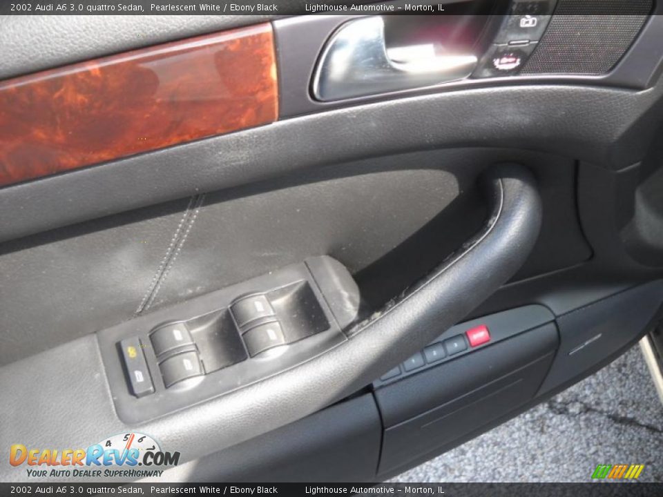 2002 Audi A6 3.0 quattro Sedan Pearlescent White / Ebony Black Photo #12