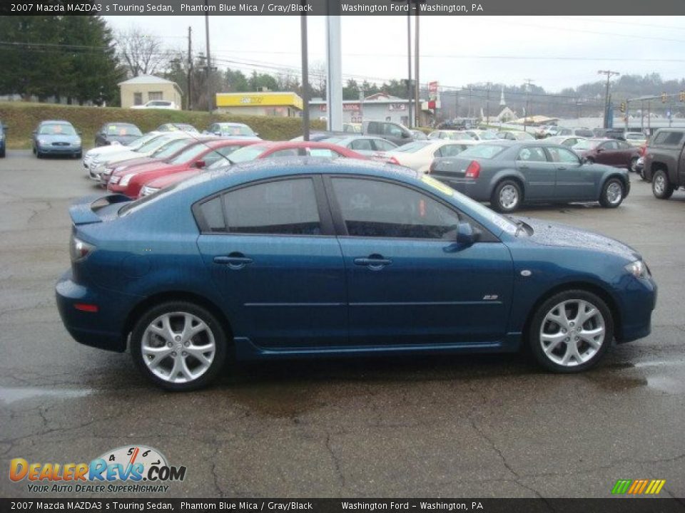 2007 Mazda MAZDA3 s Touring Sedan Phantom Blue Mica / Gray/Black Photo #5