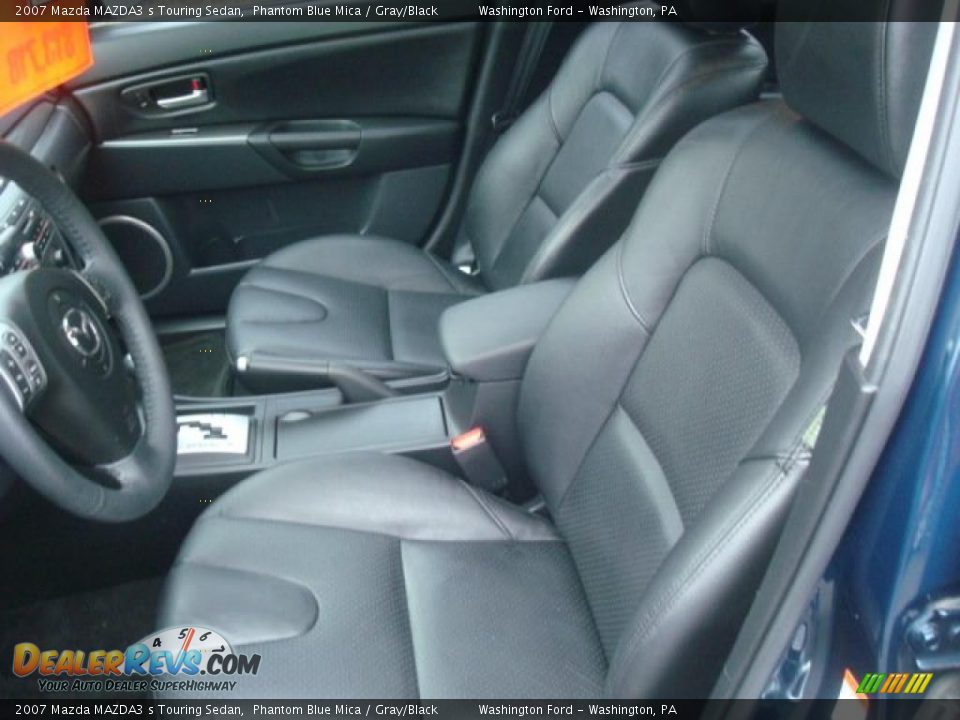 2007 Mazda MAZDA3 s Touring Sedan Phantom Blue Mica / Gray/Black Photo #7