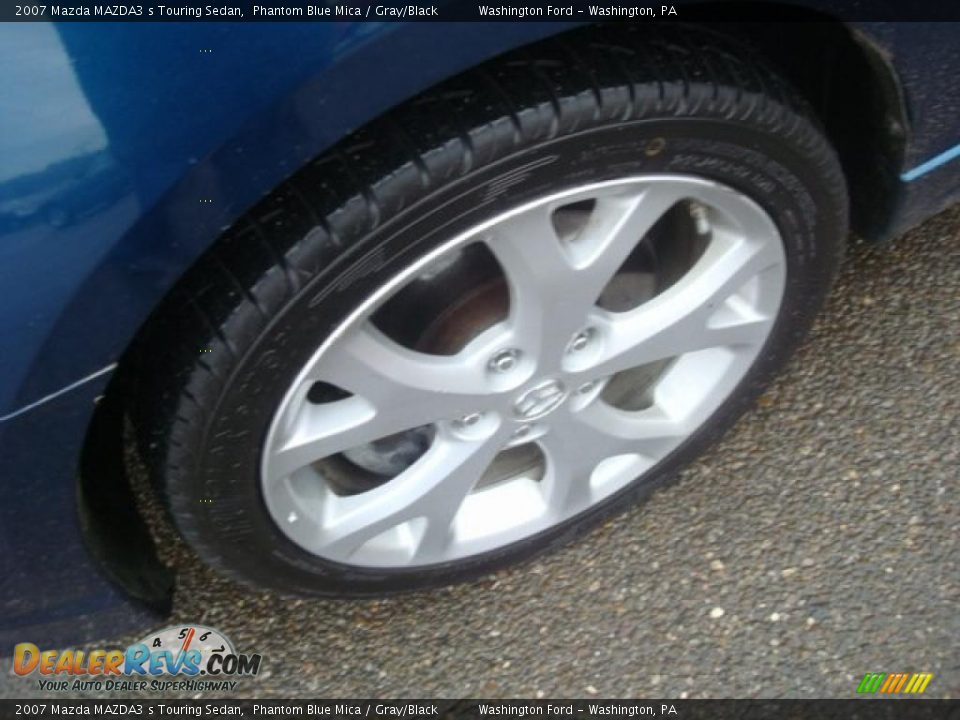 2007 Mazda MAZDA3 s Touring Sedan Phantom Blue Mica / Gray/Black Photo #12
